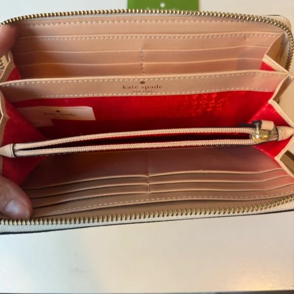 Kate Spade large two tones zip around wallet - Picture 2 of 6
